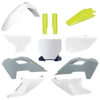 Zestaw plastików Body Kit Polisport Husqvarna TC FC 23-25 szary biały OEM - 91100 Zestaw plastików Body Kit Polisport Husqvarna TC FC 23-25 szary biały OEM - 91100