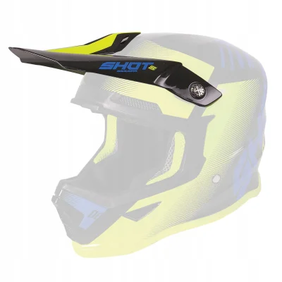 Daszek do kasku Furious Trust niebiesko-żółty mat - Shot Racing Daszek do kasku Furious Trust niebiesko-żółty mat - Shot Racing