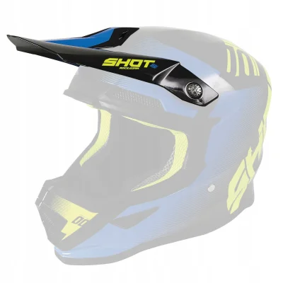 Daszek do kasku Furious Trust czarno-niebiesko-żółty fluo glossy - Shot Racing Daszek do kasku Furious Trust czarno-niebiesko-żółty fluo glossy - Shot Racing