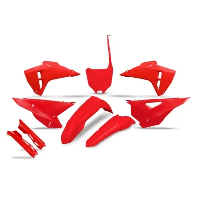 Ufo 2024/11 Komplet Plastików (Full Kit) Z Osłonami Teleskopów (Amortyzatorów) Honda Crf 250R / 450R '25 Czerwony