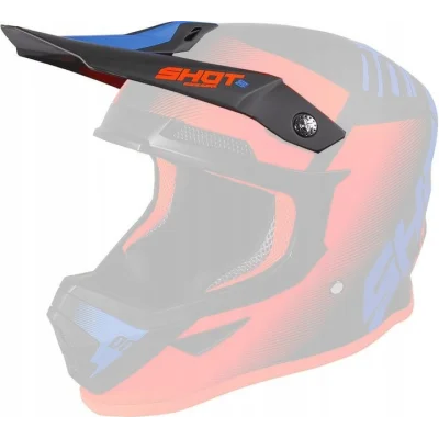 Daszek do kasku Furious Trust czarno-niebiesko-pomarańczowy fluo mat - Shot Racing Daszek do kasku Furious Trust czarno-niebiesko-pomarańczowy fluo mat - Shot Racing