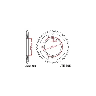 Jt Zębatka Tylna 4486 49 Ktm Sx 85 '04-'24, 105 Xc '07-'11 (448649Jtzbk)* (Łańc. 428) Czarny Jt Zębatka Tylna 4486 49 Ktm Sx 85 '04-'24, 105 Xc '07-'11 (448649Jtzbk)* (Łańc. 428) Czarny