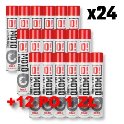 Zestaw smar do łańcucha Road O! Chain Lube 750ml spray 48 sztuki - O-Moto