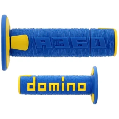 Manetki kierownicy Domino A360 Off-Road Comfort Ergonomic niebieskie-żółte - A36041C4847A7-0
