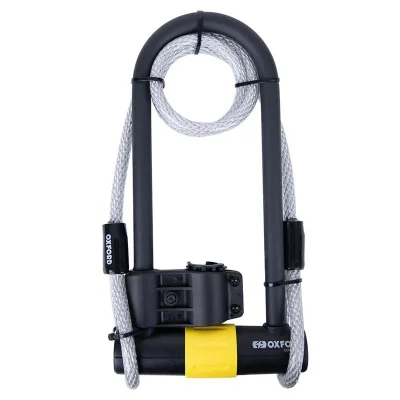 Kłódka Magnum Duo U-Lock z uchwytem i linką 177x340mm - Oxford Kłódka Magnum Duo U-Lock z uchwytem i linką 177x340mm - Oxford