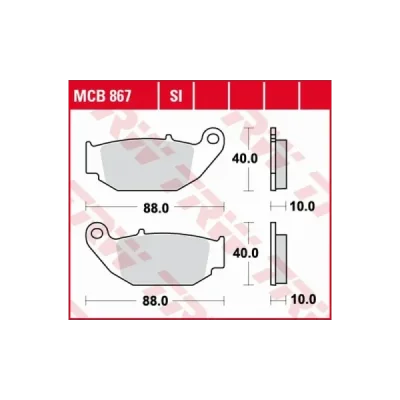 Klocki hamulcowe TRW Lucas MCB 867 (2 szt.) (MCB867) Klocki hamulcowe TRW Lucas MCB 867 (2 szt.) (MCB867)