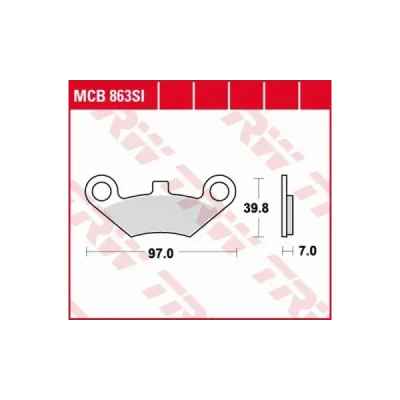 Klocki hamulcowe TRW Lucas MCB 863 SI (2 szt.) (MCB863SI) Klocki hamulcowe TRW Lucas MCB 863 SI (2 szt.) (MCB863SI)