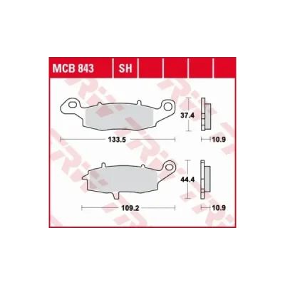 Klocki hamulcowe TRW Lucas MCB 843 SH (2 szt.) (MCB843SH) Klocki hamulcowe TRW Lucas MCB 843 SH (2 szt.) (MCB843SH)