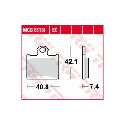Klocki hamulcowe TRW Lucas MCB 831 SI (2 szt.) (MCB831SI) Klocki hamulcowe TRW Lucas MCB 831 SI (2 szt.) (MCB831SI)