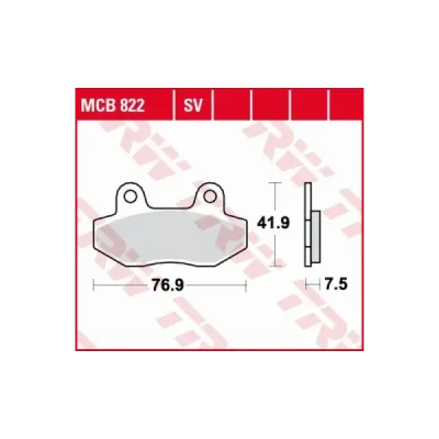 Klocki hamulcowe TRW Lucas MCB 822 (2 szt.) (MCB822)