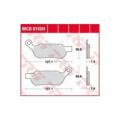Klocki hamulcowe TRW Lucas MCB 814 SH (2 szt.) (MCB814SH) Klocki hamulcowe TRW Lucas MCB 814 SH (2 szt.) (MCB814SH)