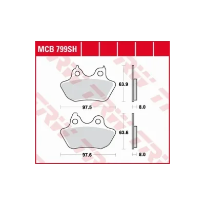 Klocki hamulcowe TRW Lucas MCB 799 SH (2 szt.) (MCB799SH)