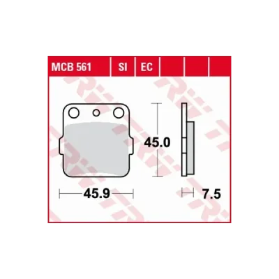 Klocki hamulcowe TRW Lucas MCB 561 (2 szt.) (MCB561) Klocki hamulcowe TRW Lucas MCB 561 (2 szt.) (MCB561)