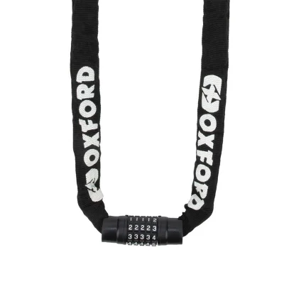 Łańcuch Combi Chain 8 oczko 8mm 0,9m zamknięcie na szyfr - Oxford Łańcuch Combi Chain 8 oczko 8mm 0,9m zamknięcie na szyfr - Oxford