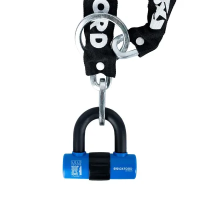 Łańcuch z kłódką Chain 8 oczko 8mm 1000mm zamknięcie na klucz - Oxford Łańcuch z kłódką Chain 8 oczko 8mm 1000mm zamknięcie na klucz - Oxford