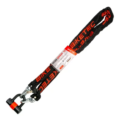 Łańcuch CP 1,5m z kłódką oczko 10mm 3 klucze - Biketec Łańcuch CP 1,5m z kłódką oczko 10mm 3 klucze - Biketec