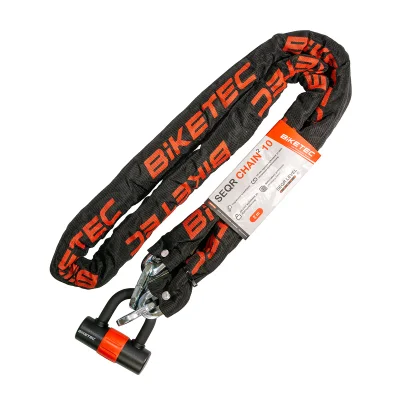 Łańcuch CP 2m z kłódką oczko 10mm 3 klucze - Biketec Łańcuch CP 2m z kłódką oczko 10mm 3 klucze - Biketec