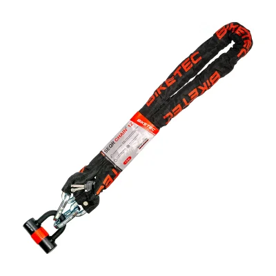 Łańcuch CP 1,5m oczko 12mm z kłódką 3 klucze - Biketec Łańcuch CP 1,5m oczko 12mm z kłódką 3 klucze - Biketec