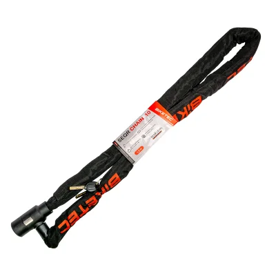 Łańcuch CP 1,5m oczko 10mm wbudowany zamek 3 klucze - Biketec Łańcuch CP 1,5m oczko 10mm wbudowany zamek 3 klucze - Biketec