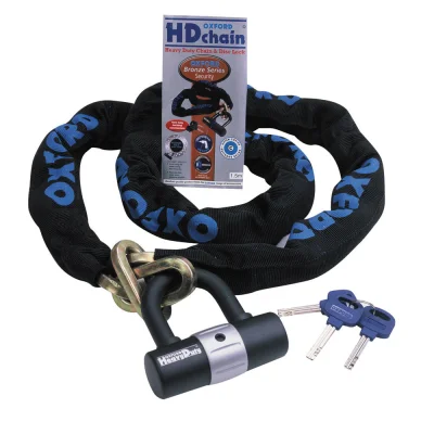 Łańcuch Heavy Duty z kłódką 2m SS oczko 10mm - Oxford Łańcuch Heavy Duty z kłódką 2m SS oczko 10mm - Oxford