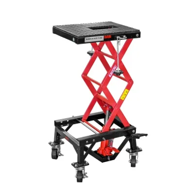 Podnośnik platformowy 410x340mm nożycowy uniesienie 350-870mm do 135kg - Biketec
