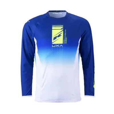 Kenny Racing Koszulka Cross/Enduro Model Titanium Premium Navy Niebieski/Biały/Żółty Fluo L