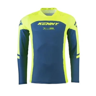 Kenny Racing Koszulka Cross/Enduro Model Performance Solid Neon Yellow Niebieski/Żółty Fluo S