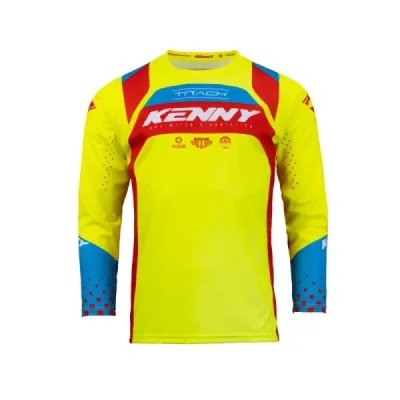 Kenny Racing Koszulka Cross/Enduro Model Track Kid/Junior Neon Yellow/Red Czerwony/Żółty/Biały Xxxs Kenny Racing Koszulka Cross/Enduro Model Track Kid/Junior Neon Yellow/Red Czerwony/Żółty/Biały Xxxs