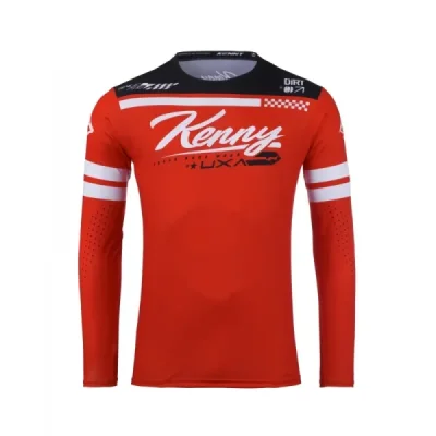 Kenny Racing Koszulka Cross/Enduro Model Track Dirt Red Czerwony/Biały/Czarny L Kenny Racing Koszulka Cross/Enduro Model Track Dirt Red Czerwony/Biały/Czarny L