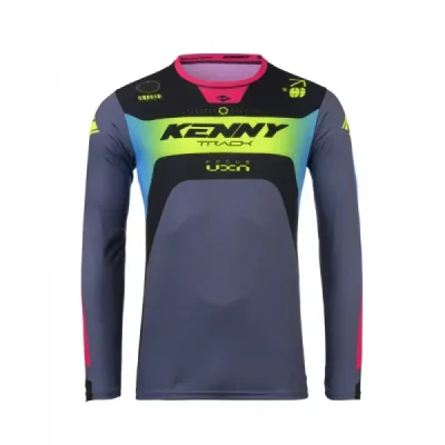 Kenny Racing Koszulka Cross/Enduro Model Track Focus Neon Czarny/Szary/Żółty/Różowy L Kenny Racing Koszulka Cross/Enduro Model Track Focus Neon Czarny/Szary/Żółty/Różowy L
