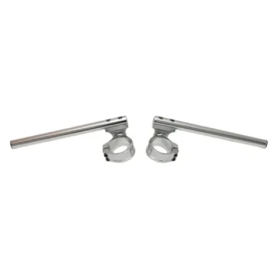 Kierownica dwuczęściowa regulowana street Accel clip-on uchwyt 54mm srebrna (MH0354S)