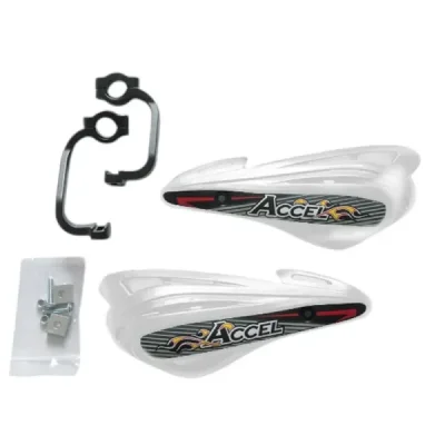 Handbary osłony dłoni z mocowaniem aluminiowym MX Accel białe (HGS12BK/WH) Handbary osłony dłoni z mocowaniem aluminiowym MX Accel białe (HGS12BK/WH)