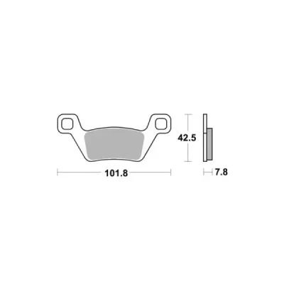 Klocki hamulcowe SBS 945SI KH600 Off-Road Sinter złoty PRZÓD - 945SI