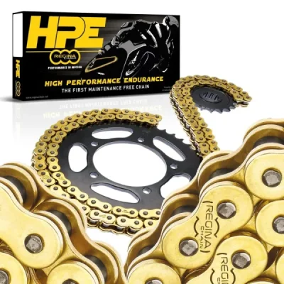 Łańcuch napędowy 525HPE złoty 122 ogniwa Z-Ring supersport/ enduro bezobsługowy zakuwka - REGINA