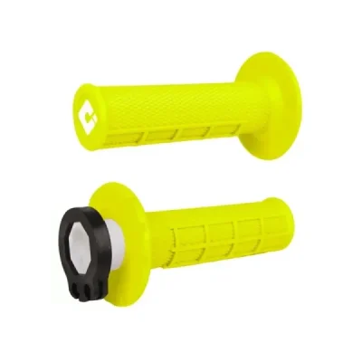 Manetki kierownicy Odi MX V2 Lock-On Half Waffle z adapterami żółte - H36HWY