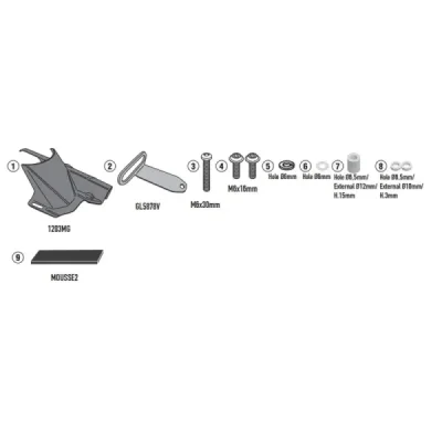 Błotnik tylny z osłoną łańcucha Kappa Honda NX 500 24- - KMG1203