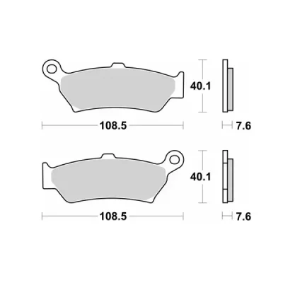 Klocki hamulcowe SBS 1005LS Street Excel/Racing Sinter złoty - 1005LS