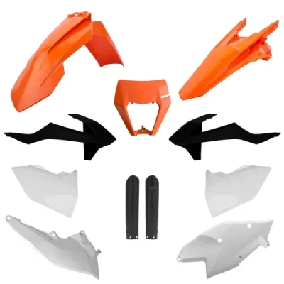 Zestaw plastików Body Kit Polisport pomarańczowy biały czarny - 91472 Zestaw plastików Body Kit Polisport pomarańczowy biały czarny - 91472