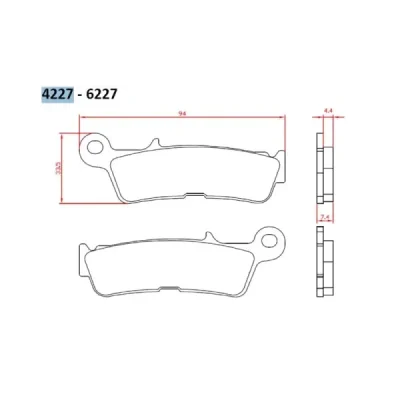 Klocki hamulcowe Brenta KH755  metaliczne przód (BR4227)
