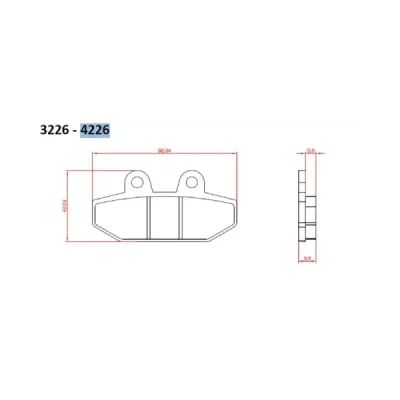 Klocki hamulcowe Brenta KH710  metaliczne tył (BR4226)
