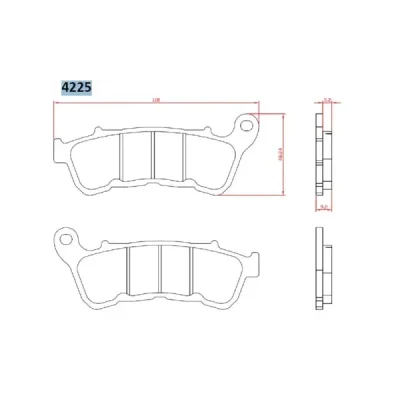 Brenta Klocki Hamulcowe Kh640 Spiek Metaliczny (Złote) Harley-Davidson Xl883/Xl1200 '14-, Przód (Ft 4225) Brenta Klocki Hamulcowe Kh640 Spiek Metaliczny (Złote) Harley-Davidson Xl883/Xl1200 '14-, Przód (Ft 4225)