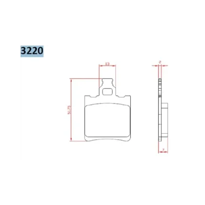 Klocki hamulcowe Brenta KH47  organiczne przód/tył (BR3220)