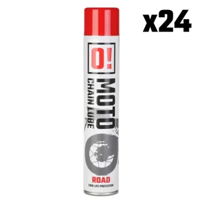 Zestaw smar do łańcucha Road O! Chain Lube 750ml spray 24 sztuki - O-Moto Zestaw smar do łańcucha Road O! Chain Lube 750ml spray 24 sztuki - O-Moto