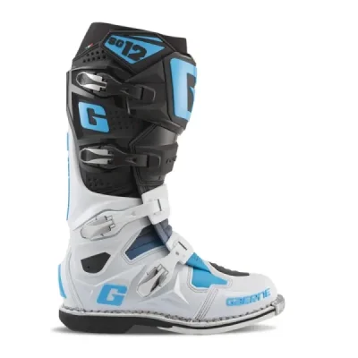 Gaerne Buty Cross/Enduro Model Sg-12 Limited Edition Black/White/Carolina Blue Biały/Czarny/Niebieski 47