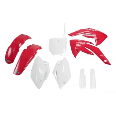 UFO KOMPLET PLASTIKÓW (FULL KIT) Z OSŁONAMI TELESKOPÓW (AMORTYZATORÓW) HONDA CRF 150 '07-'17 OEM (CZERWONY/BIAŁY) (HO111E999) UFO KOMPLET PLASTIKÓW (FULL KIT) Z OSŁONAMI TELESKOPÓW (AMORTYZATORÓW) HONDA CRF 150 '07-'17 OEM (CZERWONY/BIAŁY) (HO111E999)