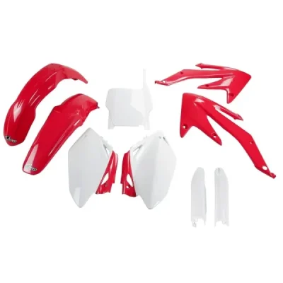 UFO KOMPLET PLASTIKÓW (FULL KIT) Z OSŁONAMI TELESKOPÓW (AMORTYZATORÓW) HONDA CRF 450 R '05-'06 OEM (CZERWONY/BIAŁY) (HO108E999) UFO KOMPLET PLASTIKÓW (FULL KIT) Z OSŁONAMI TELESKOPÓW (AMORTYZATORÓW) HONDA CRF 450 R '05-'06 OEM (CZERWONY/BIAŁY) (HO108E999)