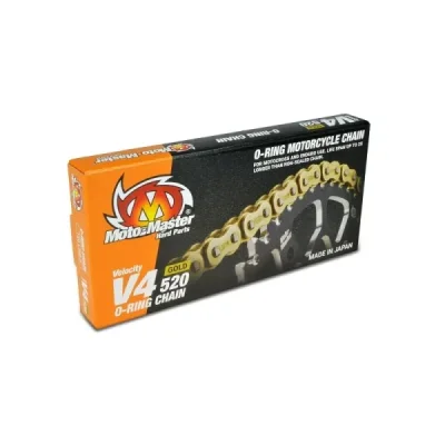 Moto-Master Łańcuch Napędowy V4-520G O-Ring Gold Chain Łańcuch Napędowy Złoty (120 Ogniw, Zapinka W Zestawie) Moto-Master Łańcuch Napędowy V4-520G O-Ring Gold Chain Łańcuch Napędowy Złoty (120 Ogniw, Zapinka W Zestawie)
