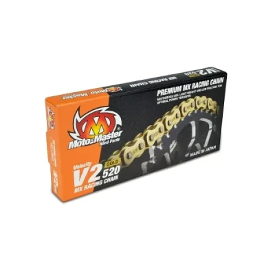 Moto-Master Łańcuch Napędowy V2-420G Mx Racing Gold Chain Regular Złoty (130 Ogniw, Zapinka W Zestawie) Moto-Master Łańcuch Napędowy V2-420G Mx Racing Gold Chain Regular Złoty (130 Ogniw, Zapinka W Zestawie)