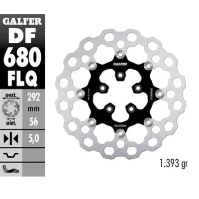 Galfer Tarcza Hamulcowa Przód Harley-Davidson (292X56X5) Pływajaca Cubiq