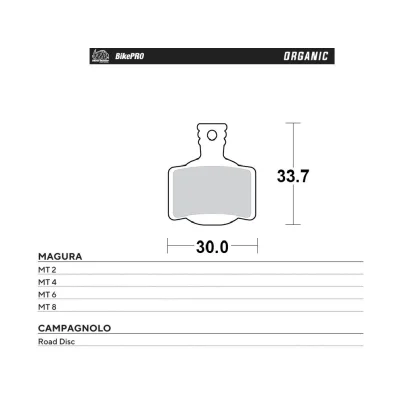 Klocki hamulcowe rowerowe organiczne Magura MT 2/4/6/8, Campagnolo Road Disc - Moto-Master Klocki hamulcowe rowerowe organiczne Magura MT 2/4/6/8, Campagnolo Road Disc - Moto-Master